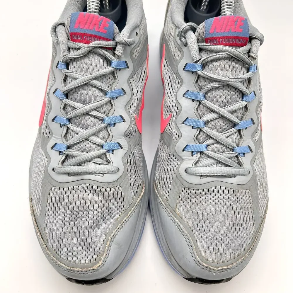 Nike Dual Fusion Run 3 Shoes Women Size 9.5 Running Athletic 653594-002 Sneakers